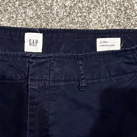 Gap Mid Rise Downtown Khakis Tall Navy - Picture 3 of 3